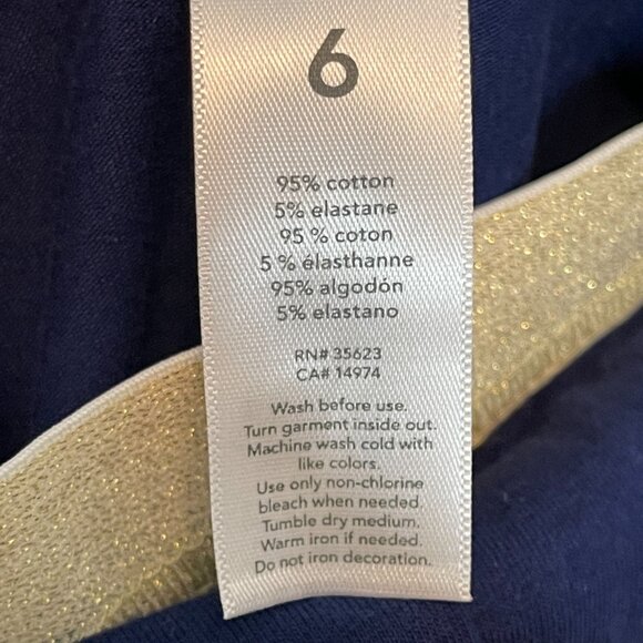 Carters Girls Glitter Star Elastic Waist Stretch Pull On Leggings 6 NWT Blue - Picture 11 of 11